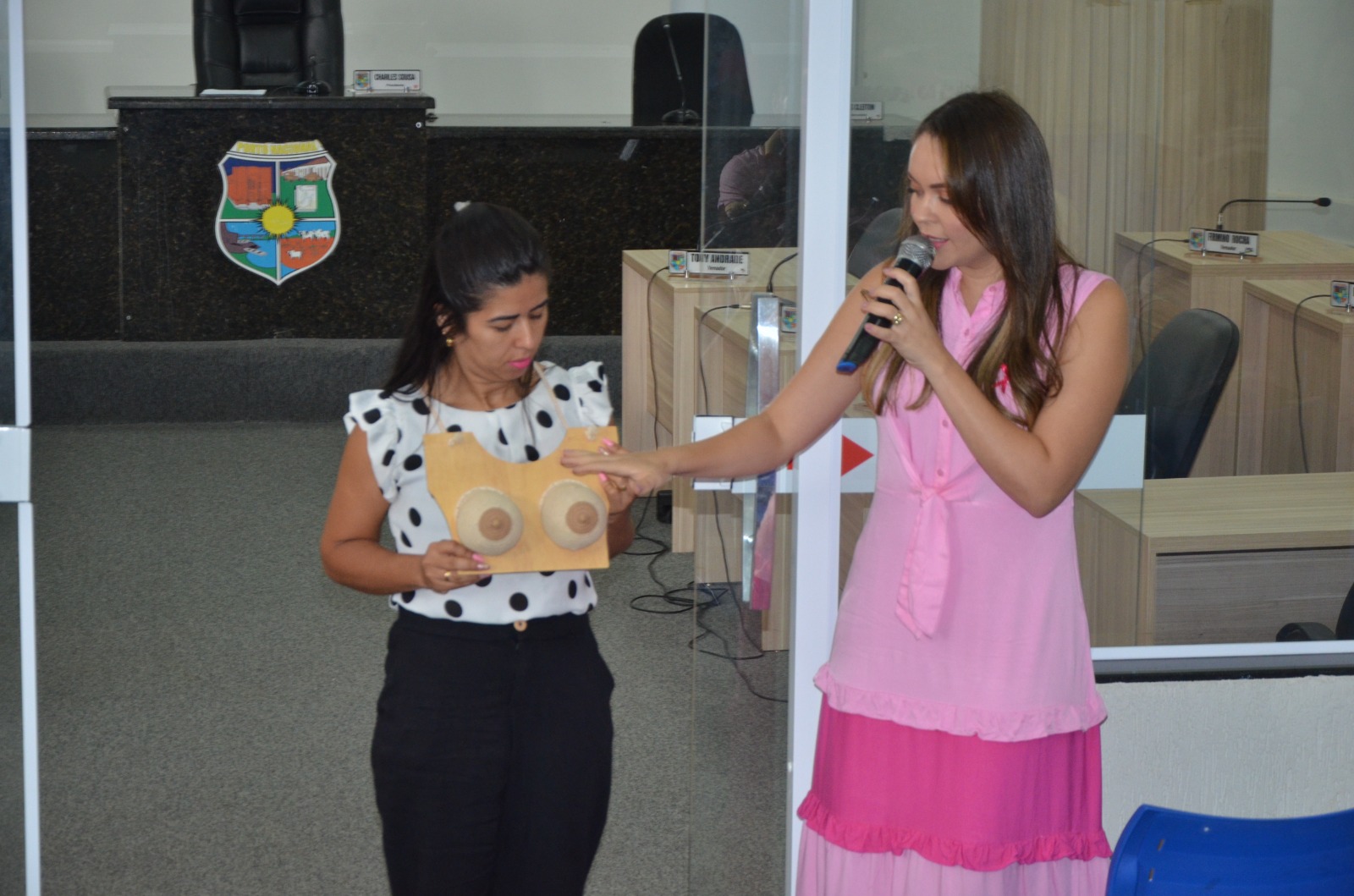 Palestra sobre o controle do câncer de mama e do colo de útero com a médica Ana Therra.