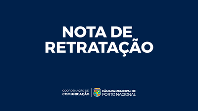 NOTA DE RETRATAÇÃO