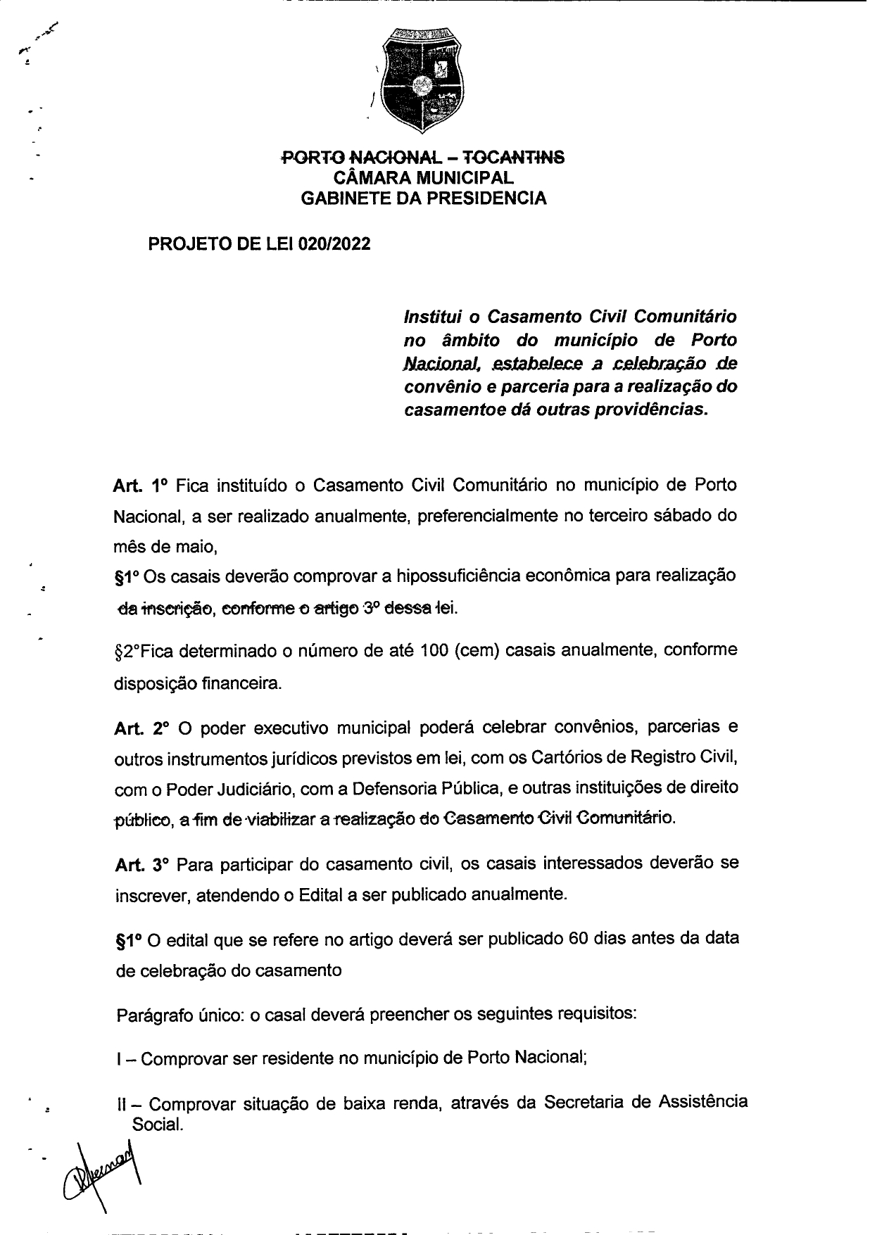 PL020.2022 ( Casamento Comunitário) PÁG1