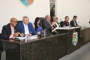 Prefeito Ronivon Maciel, o Deputado Federal Antônio Andrade, e os Deputados Estaduais Valdemar Junior e Janad Valcari